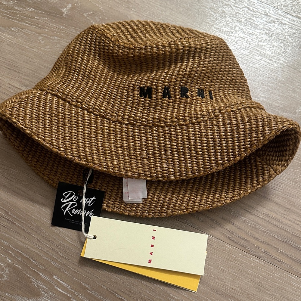 Marni Tan Woven Bucket Hat